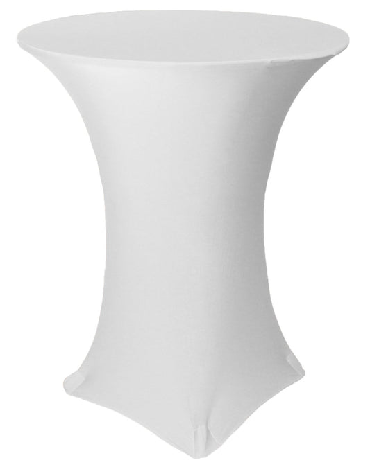 White Spandex Cocktail Table Covers 